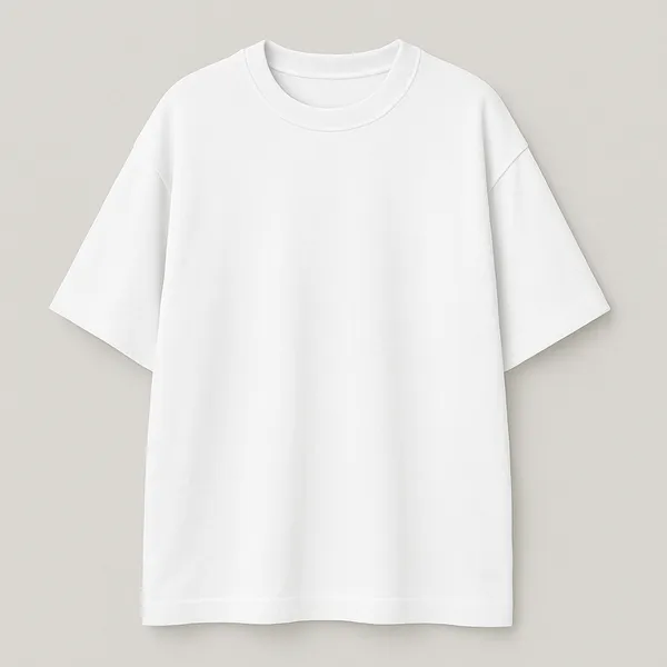 White_Trendy_Design_Cotton_Oversized_T-Shirt_For_Men