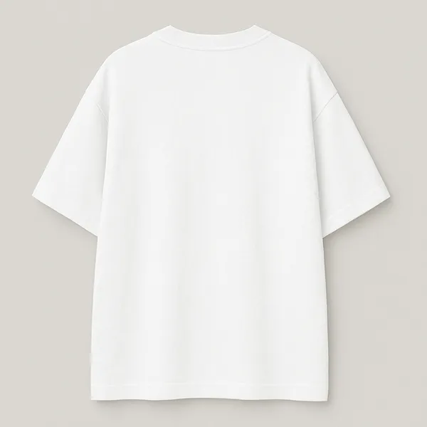 White_Trendy_Design_Cotton_Oversized_T-Shirt_For_Men