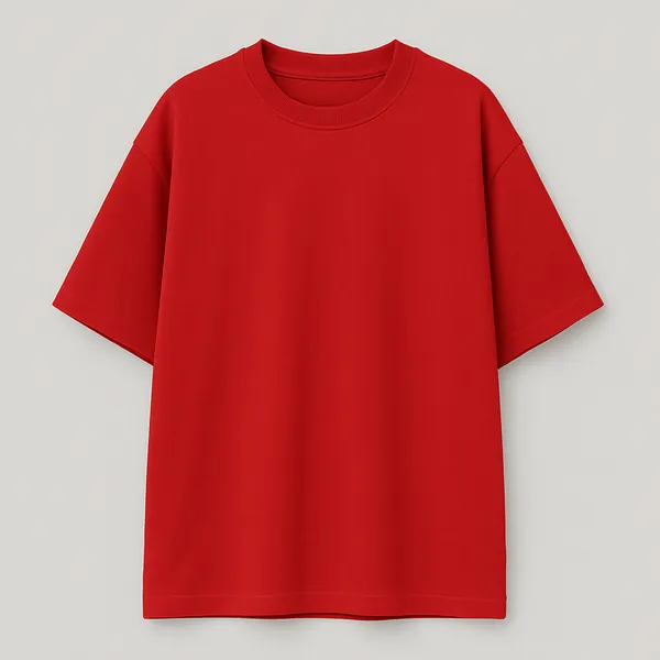 Red_Trendy_Design_Cotton_Oversized_T-Shirt_For_Men