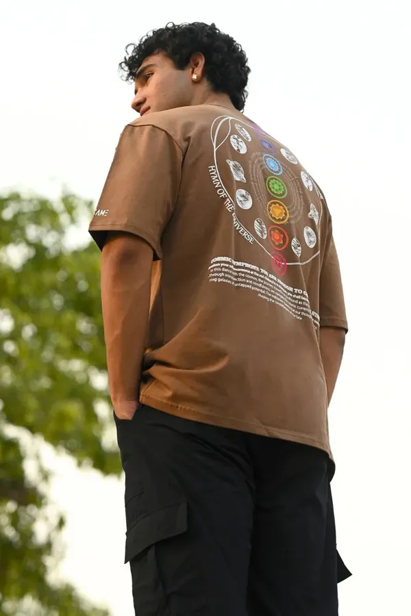 Brown_Cosmic_Symphony_Printed_Cotton_T-Shirt_for_Men_–_Unique_Graphic_Tee
