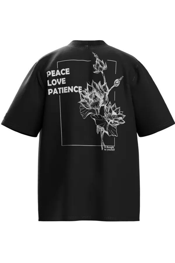 Black_&_White_Peace_Love_Patience_Cotton_T-Shirt_for_Men_–_Motivational_Print