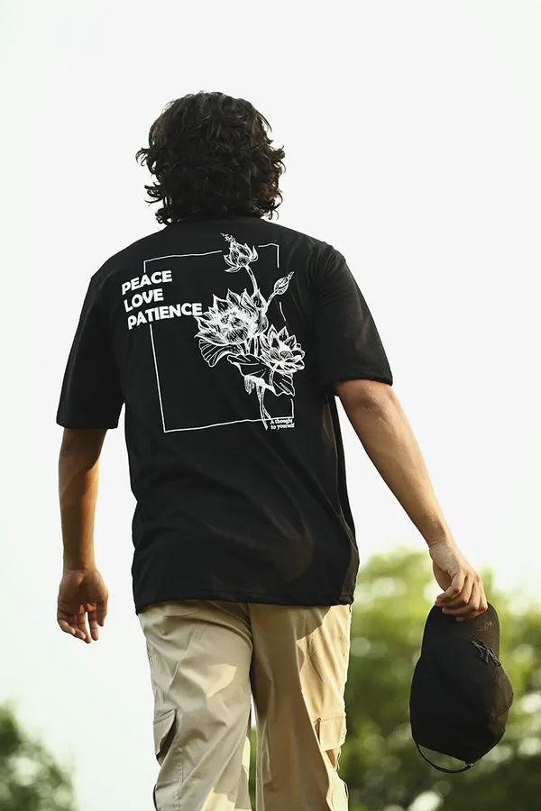 Black_&_White_Peace_Love_Patience_Cotton_T-Shirt_for_Men_–_Motivational_Print