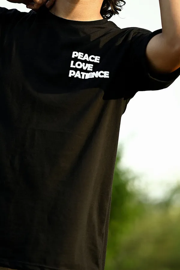 Black_&_White_Peace_Love_Patience_Cotton_T-Shirt_for_Men_–_Motivational_Print