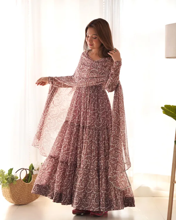 Brown_Soft_Georgette_Digital_Printed_Long_Anarkali_Gown_With_Dupatta
