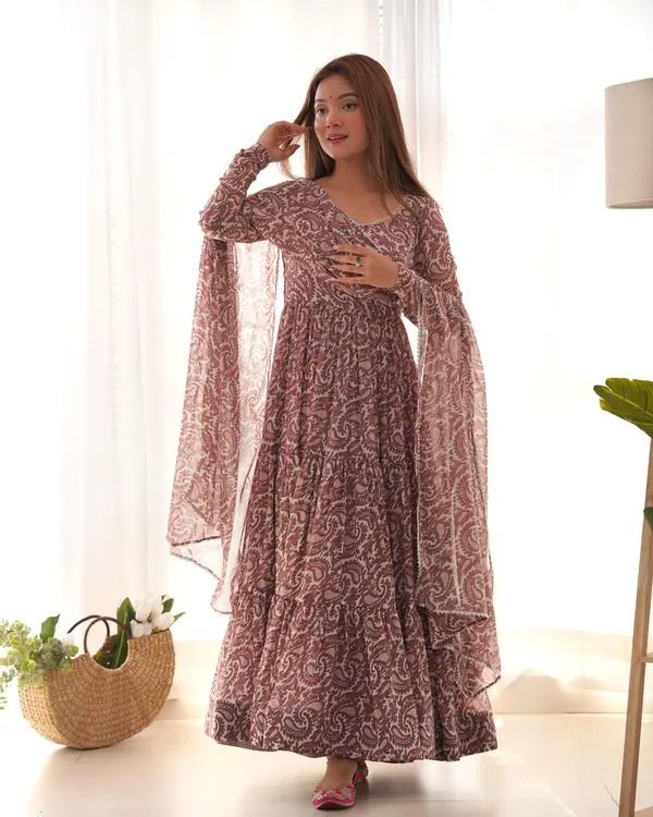 Brown_Soft_Georgette_Digital_Printed_Long_Anarkali_Gown_With_Dupatta