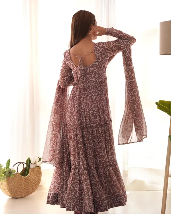 Brown_Soft_Georgette_Digital_Printed_Long_Anarkali_Gown_With_Dupatta