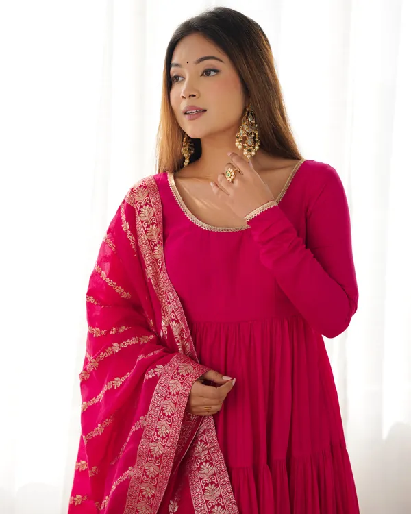 Pink_Pure_Roman_Silk_Chanderi_Huge_Flare_Anarkali_Suit_Set_With_Dupatta