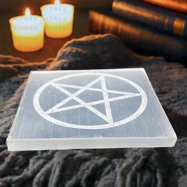 White_Natural_Selenite_Charging_Engraved_Symbol_Squares_For_Spiritual_Healing
