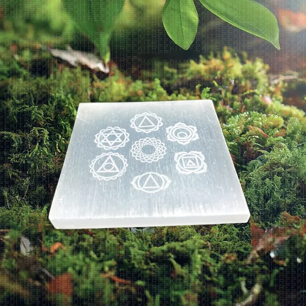White_Natural_Selenite_Charging_Engraved_Symbol_Squares_For_Spiritual_Healing