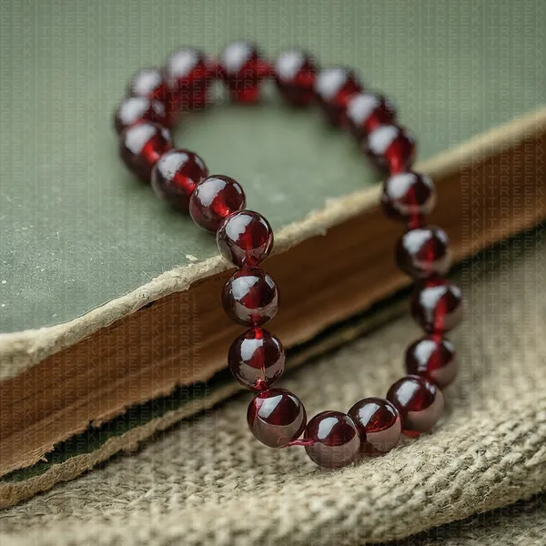 Wine_Natural_Garnet_Crystal_Reiki_Healing_Bracelet_For_Unisex