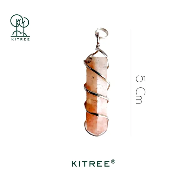 Orange_Natural_Sunstone_Crystal_Pencil_Pendant_For_Unisex