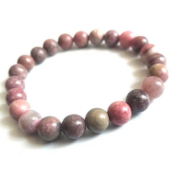 Pink_Rhodonite_Crystal_Bracelet_Multi_Color_For_Unisex