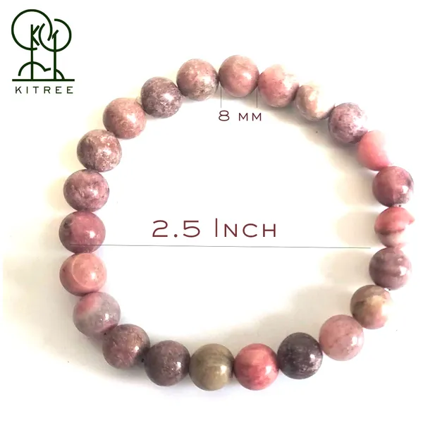 Pink_Rhodonite_Crystal_Bracelet_Multi_Color_For_Unisex