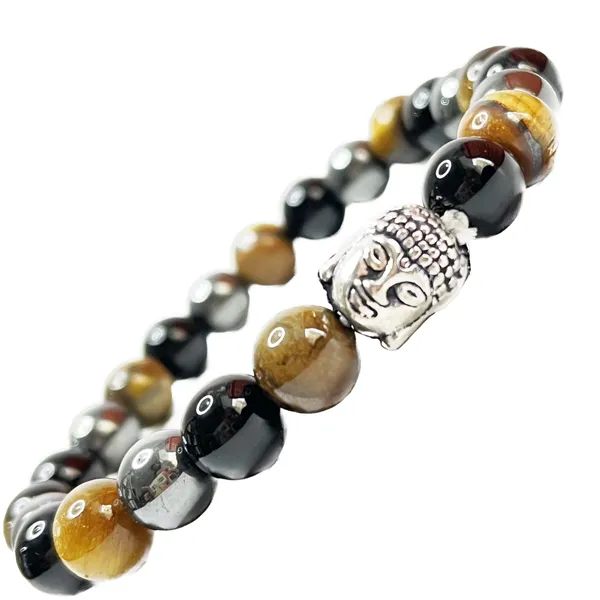 Triple_Protection_Crystal_Bracelet_With_Buddha_Charms_For_Unisex