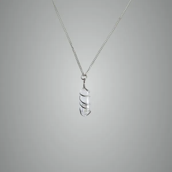 White_Natural_Clear_Quartz_Crystal_Pencil_Pendant_For_Unisex