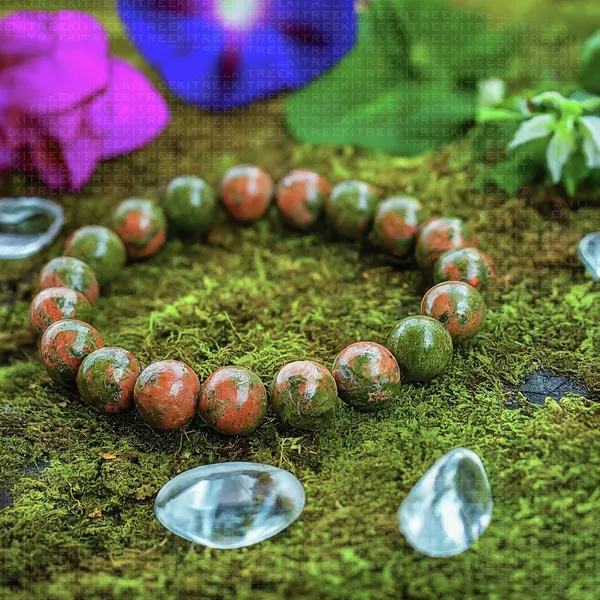 Multicolor_Unakite_Crystal_Bracelet_Round_For_Men_And_Women