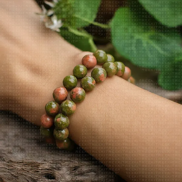 Multicolor_Unakite_Crystal_Bracelet_Round_For_Men_And_Women