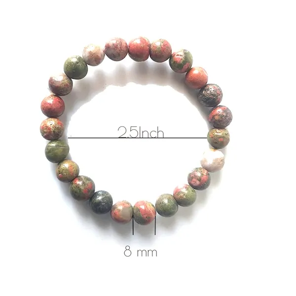 Multicolor_Unakite_Crystal_Bracelet_Round_For_Men_And_Women