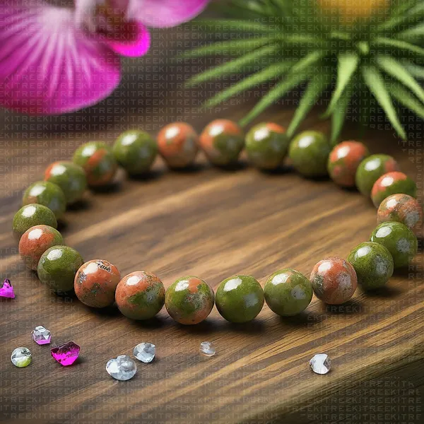 Multicolor_Unakite_Crystal_Bracelet_Round_For_Men_And_Women