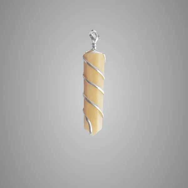 Yellow_Agate_Crystal_Pencil_Pendant_For_5_Cm_For_Unisex