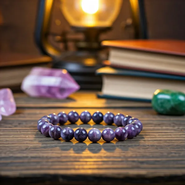 Purple_Lepidolite_Bracelet_Beads_For_Unisex