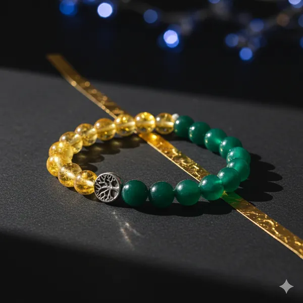 Riddhi_Siddhi_Bracelet_â€“_Green_Jade_And_Citrine_with_Tree_of_Life_Charm