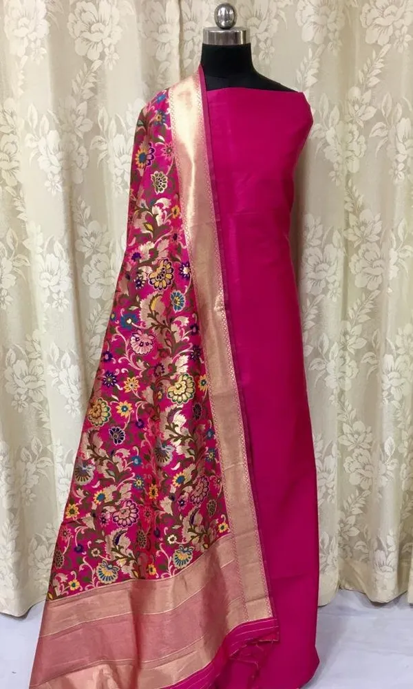 Baby_Pink_Banarasi_Katan_Silk_Plain_Suit_With_Silk_Minakari_Dupatta_&_Plain_Bottom