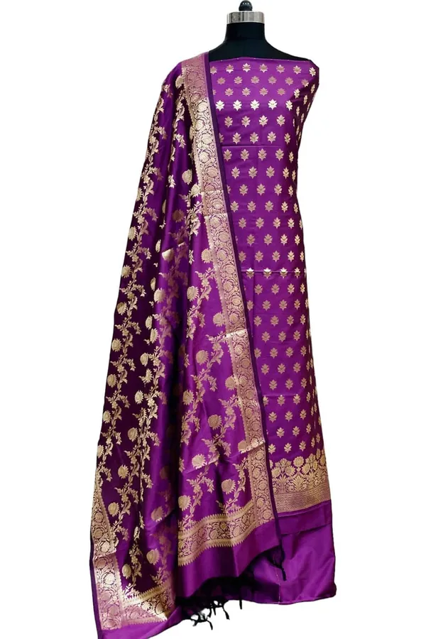 Exclusive_Banarasi_Unstitched_Salwar_kameez_with_Dupatta*___*BANARASI_SUIT*__*TOP-_Kataan_Silk_with_zari_Buta___*DUPATTA-_Kataan_Silk_with_Zari_Jaal_*BOTTOM-*_Silk_plain__*2.50_meter_each*