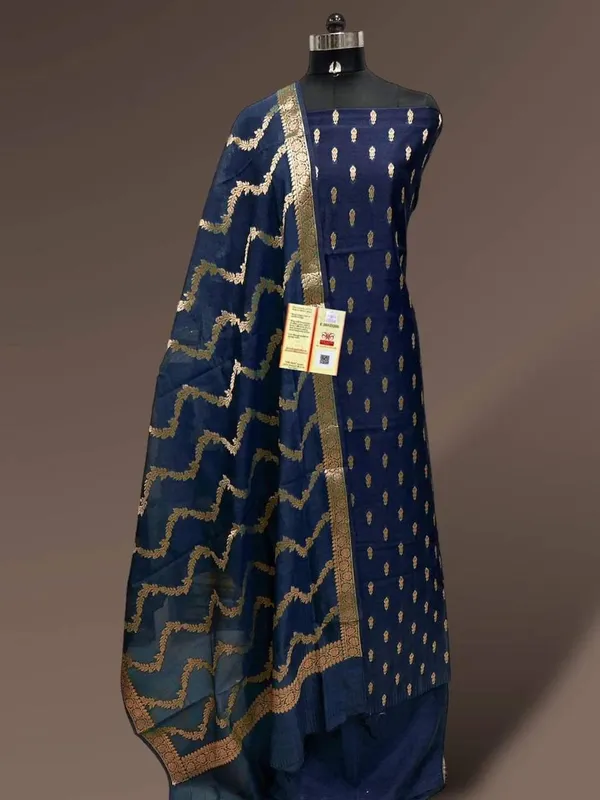 Exclusive_Banarasi_Unstitched_Salwar_kameez_with_Dupatta??*___*BANARASI_SUIT*__*TOP-_Kataan_Silk_with_zari_Buta___*DUPATTA-_Kataan_Silk_with_Zari_Zigzag_*BOTTOM-*_Silk_plain__*2.50_meter_each*