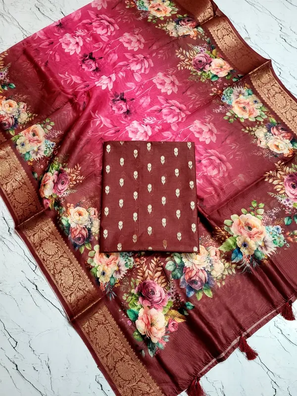 Exclusive_Banarasi_Unstitched_Salwar_kameez_with_Dupatta🦋*___*BANARASI_SUIT*_pure_mercerised__*TOP-_pure_mercerised_zari_weaving___*DUPATTA-*_chanderi_silk_with_digital_print_zari_bouder__*BOTTOM-*_cotton_silk_dyble_plain__*2.50_meter_each*