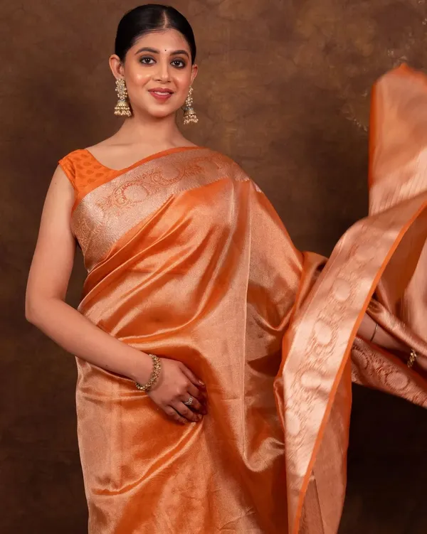 Exclusive_Tissue_silk_plain_Body_with_golden_Zarin_Boder_Banarasi_Saree