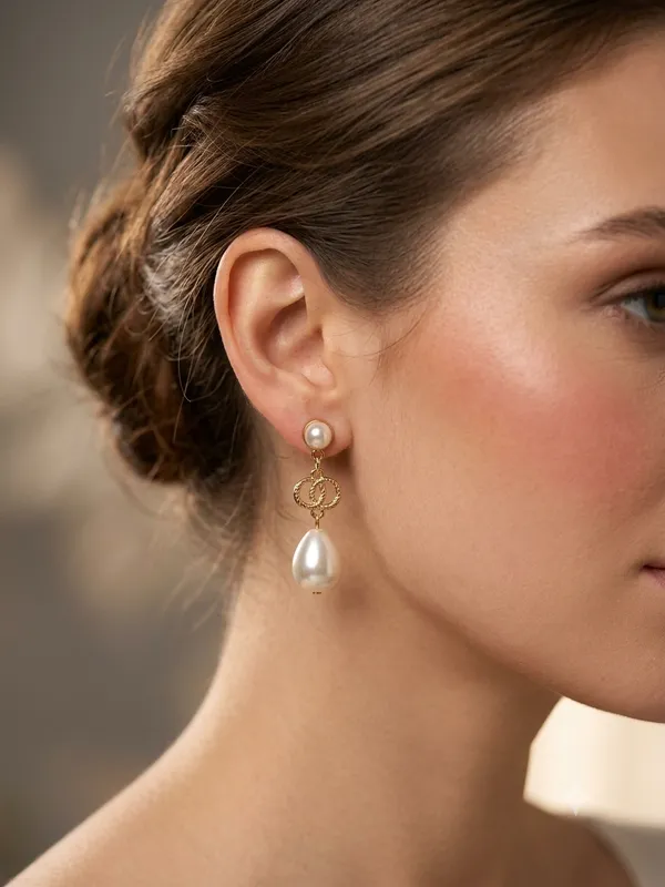 Luxury_Gold-Plated_Double_Pearl_Dangle_Earrings_for_Women_&_Girls_|_Elegant_Vintage_Interlocking_Ring_Drop_Earrings