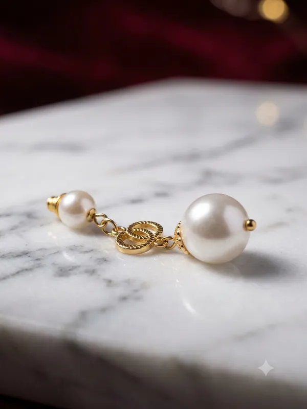 Luxury_Gold-Plated_Double_Pearl_Dangle_Earrings_for_Women_&_Girls_|_Elegant_Vintage_Interlocking_Ring_Drop_Earrings