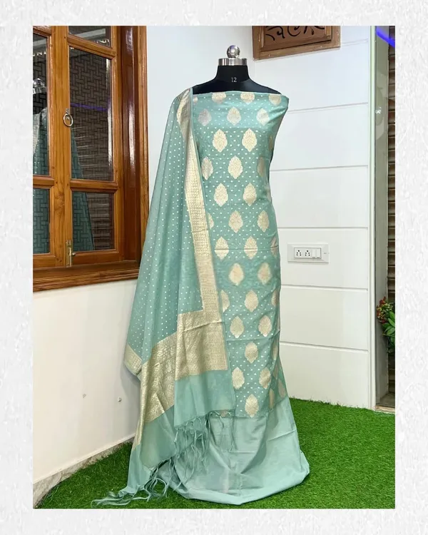 Exclusive_Banarasi_Unstitched_Salwar_kameez_with_Dupatta_banarasi_Suit_Silk_Top_&_Bottom