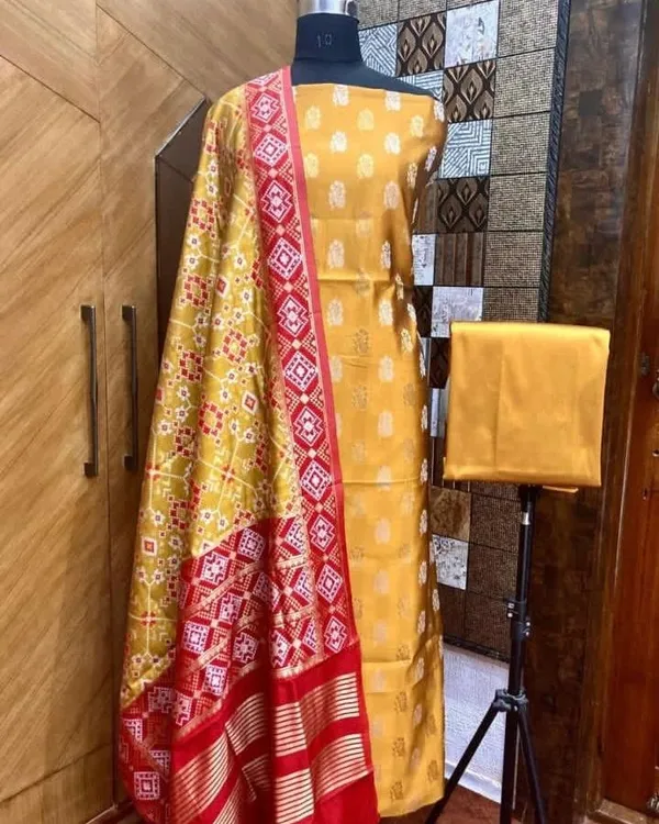 Exclusive_Banarasi_Unstitched_Salwar_kameez_with_Dupatta*___*BANARASI_SUIT*__*TOP-_Kataan_Silk_with_zari_Buta___*DUPATTA-_Kataan_Silk_with_Zari_Jaal_*BOTTOM-*_Silk_plain__*2.50_meter_each*