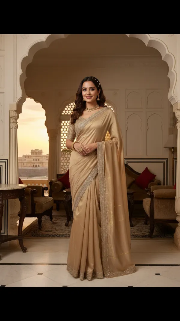 Soft_Tissue_Silk_Saree_with_Laice_Border_Attached_._Saree_Length________5.60_Meter_Blouse_length_________1.00_Meter