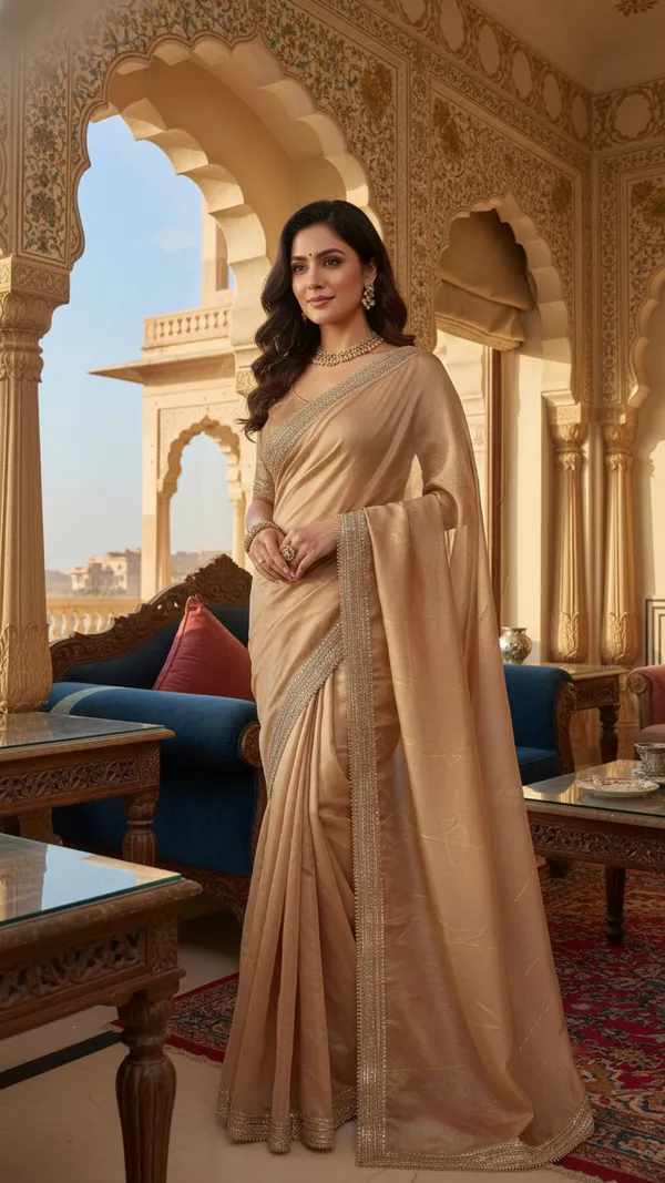 Soft_Tissue_Silk_Saree_with_Laice_Border_Attached_._Saree_Length________5.60_Meter_Blouse_length_________1.00_Meter