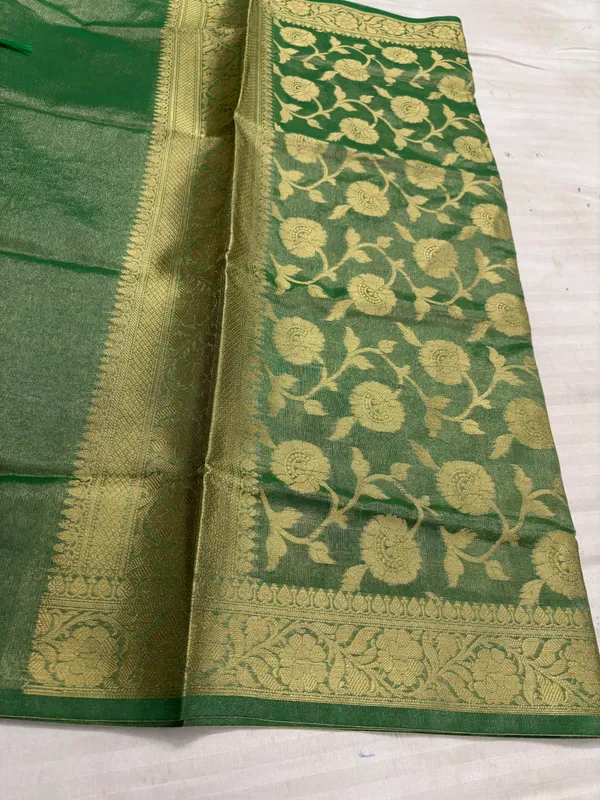 Tissue_silk_Golden_Zari_Jaal_Dupatta**_Length_2.5_MTR