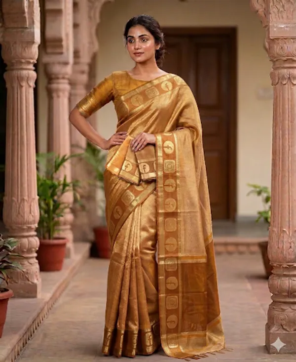 Tissue_silk_plain_saree_with_social_media_Border_&_pallu.