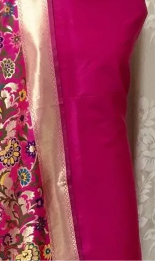 Baby_Pink_Banarasi_Katan_Silk_Plain_Suit_With_Silk_Minakari_Dupatta_&_Plain_Bottom