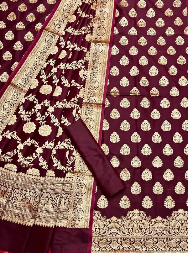 Exclusive_Banarasi_Unstitched_Salwar_kameez_with_Dupatta_banarasi_Suit_Silk_Top_&_Bottom