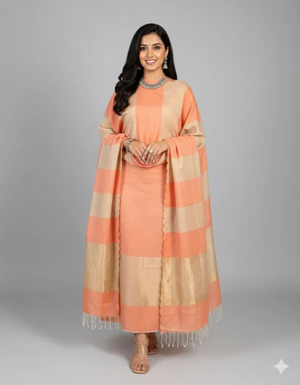 Exclusive_Banarasi_Unstitched_Salwar_kameez_with_Dupatta🦋*___*BANARASI_SUIT*cotton_suit__*TOP-_cotton_with_zari_stripe___*DUPATTA-_cotton_with_zari_patta_cotton__*BOTTOM-*_cotton_plain__*2.50_meter_each*