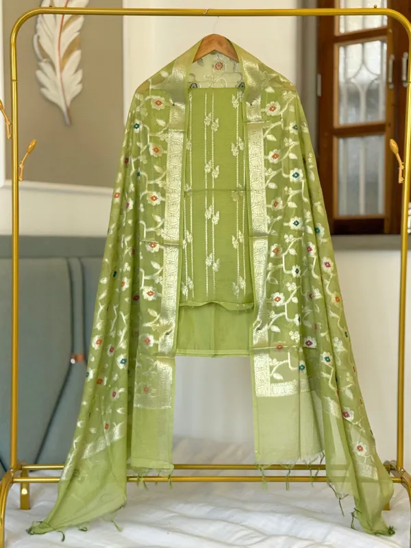 Exclusive_Banarasi_Unstitched_Salwar_kameez_with_Dupatta*___*BANARASI_SUIT*__*TOP-_Chanderi__Silk_with_Lorex_zari_Buta___*DUPATTA-_Chanderi_Silk_with_Lorex_Zari_Mina__Jaal_*BOTTOM-*_Silk_plain__*2.50_meter_each*