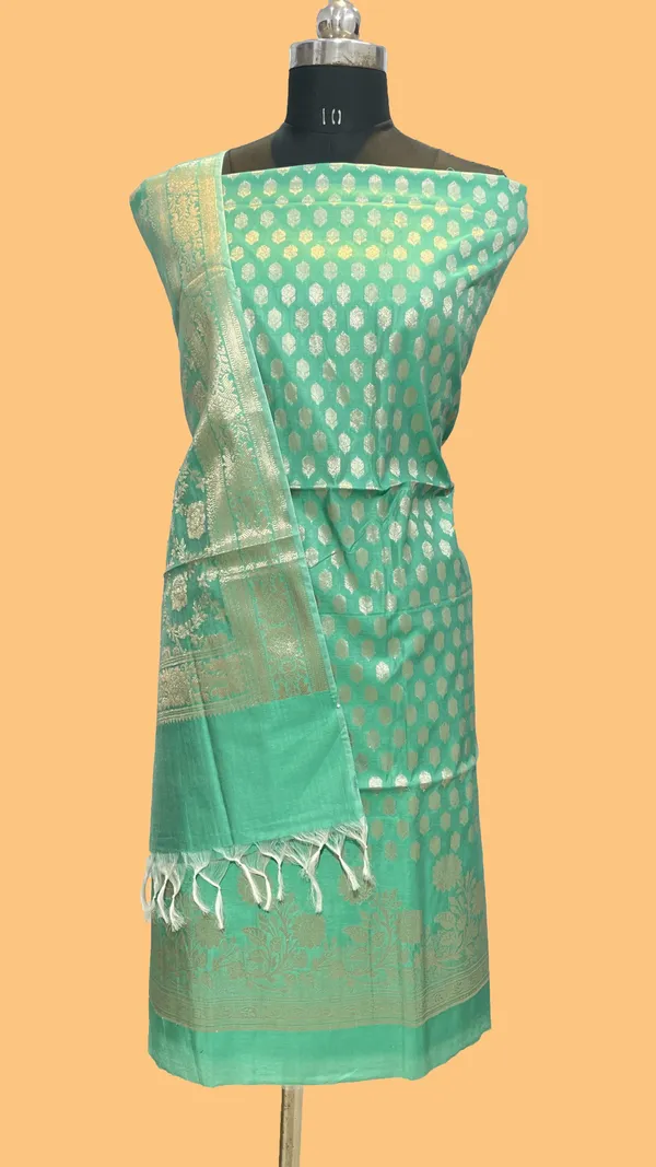 Banarasi_Cotton_Silk_Zari_Buti_Dress_Material