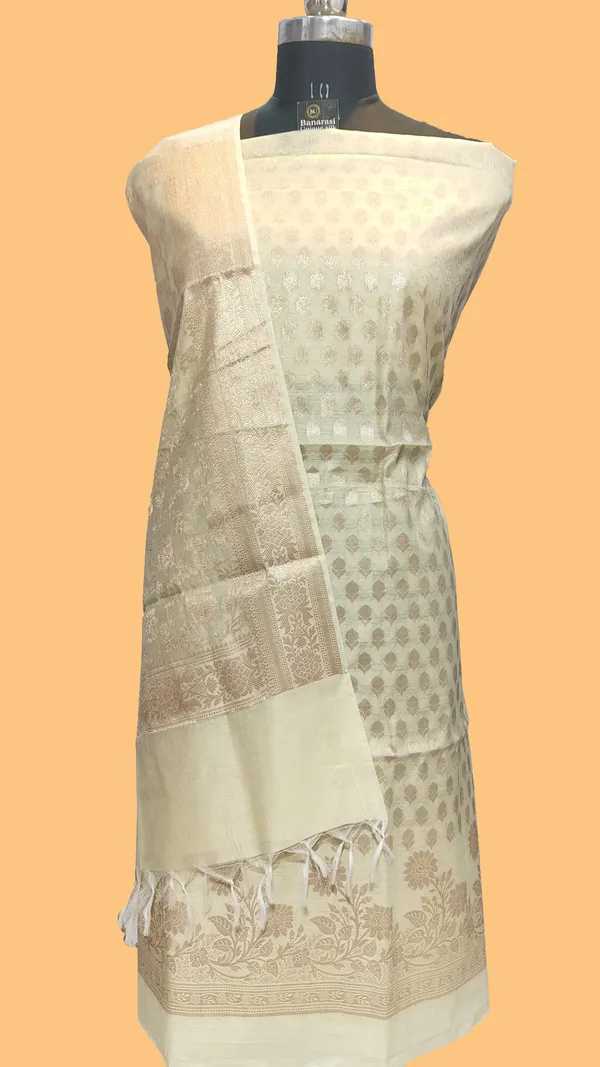 Banarasi_Cotton_Silk_Zari_Buti_Dress_Material