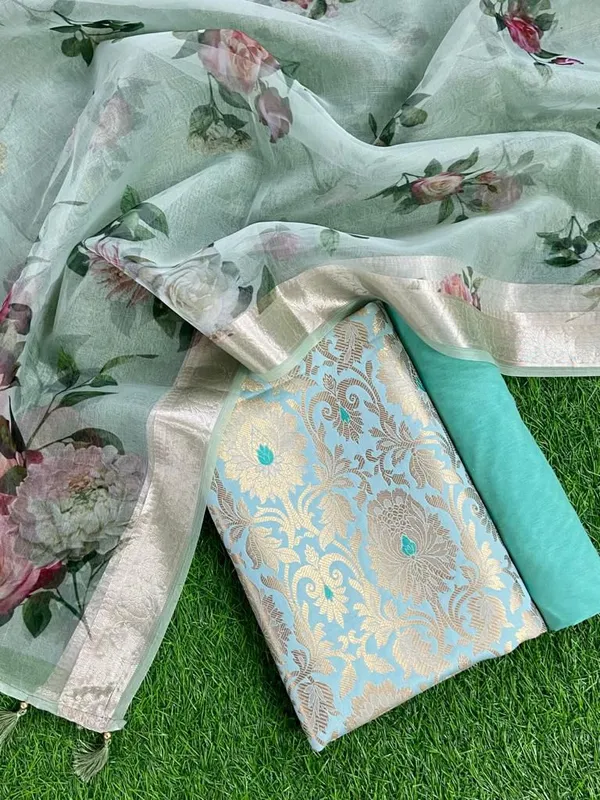 Exclusive_Banarasi_Unstitched_Salwar_kameez_with_Dupatta_BANARASI___SUIT_silk_katan_tissue_suits_TOP-__silk_katan_broket_kimkhab_zari_weaving_DUPATTA-*Mercerised_silk_with_digital_print,_zari_design_bouder_BOTTOM-___cotton_silk_plain_2.50_meter_each