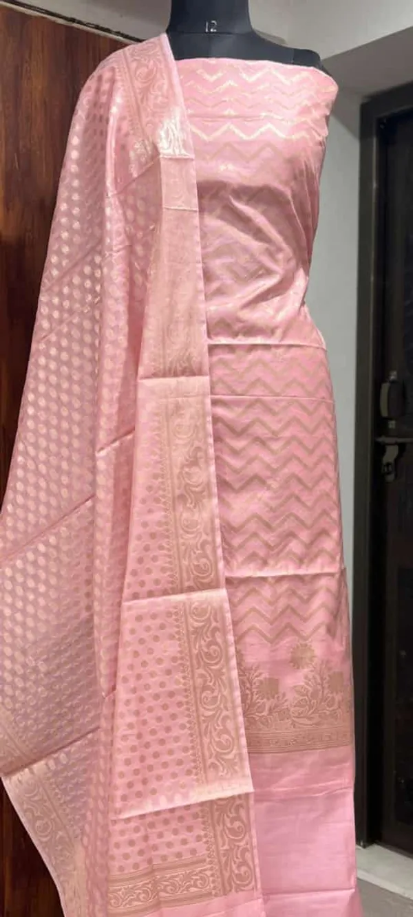Banarasi_cotton_silk_zari_buti_dress_materia