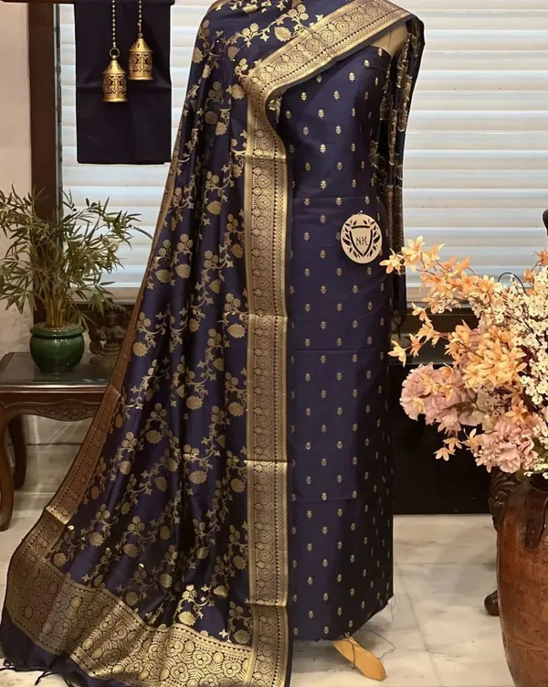 Exclusive_Banarasi_Unstitched_Salwar_kameez_with_Dupatta_BANARASI___SUIT_TOP-___silk_katan_zari_weaving_katban_design_DUPATTA-__katan_silk_zari_weaving__design__Bottom.__Plain_silk_katan_2.50_meter_each