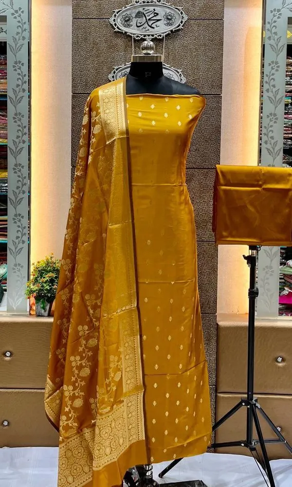Exclusive_Banarasi_Unstitched_Salwar_kameez_with_Dupatta_BANARASI___SUIT_TOP-___silk_katan_zari_weaving_katban_design_DUPATTA-__katan_silk_zari_weaving__design__Bottom.__Plain_silk_katan_2.50_meter_each