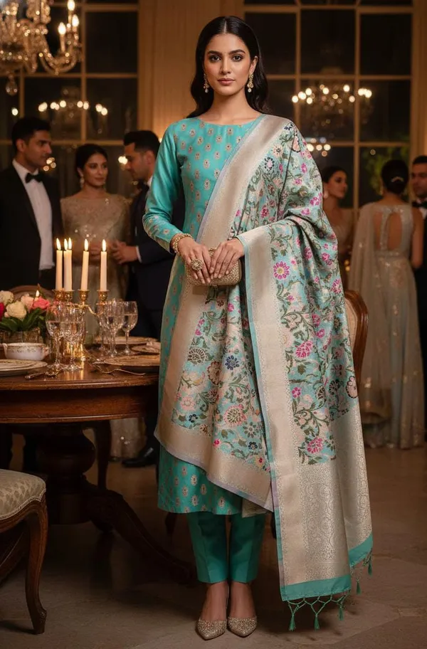 Exclusive_Banarasi_Unstitched_Salwar_kameez_with_Dupatta__BANARASI___SUIT_TOP-___silk_katan_resham_meena__weaving_booti__design_DUPATTA-__katan_silk_zari_and_resham_kimkhab_weaving__design_Bottom.__Plain_silk_katan_2.50_meter_each